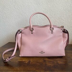Coach Grain Leather Drew Pink Blossom Satchel Crossbody 67711